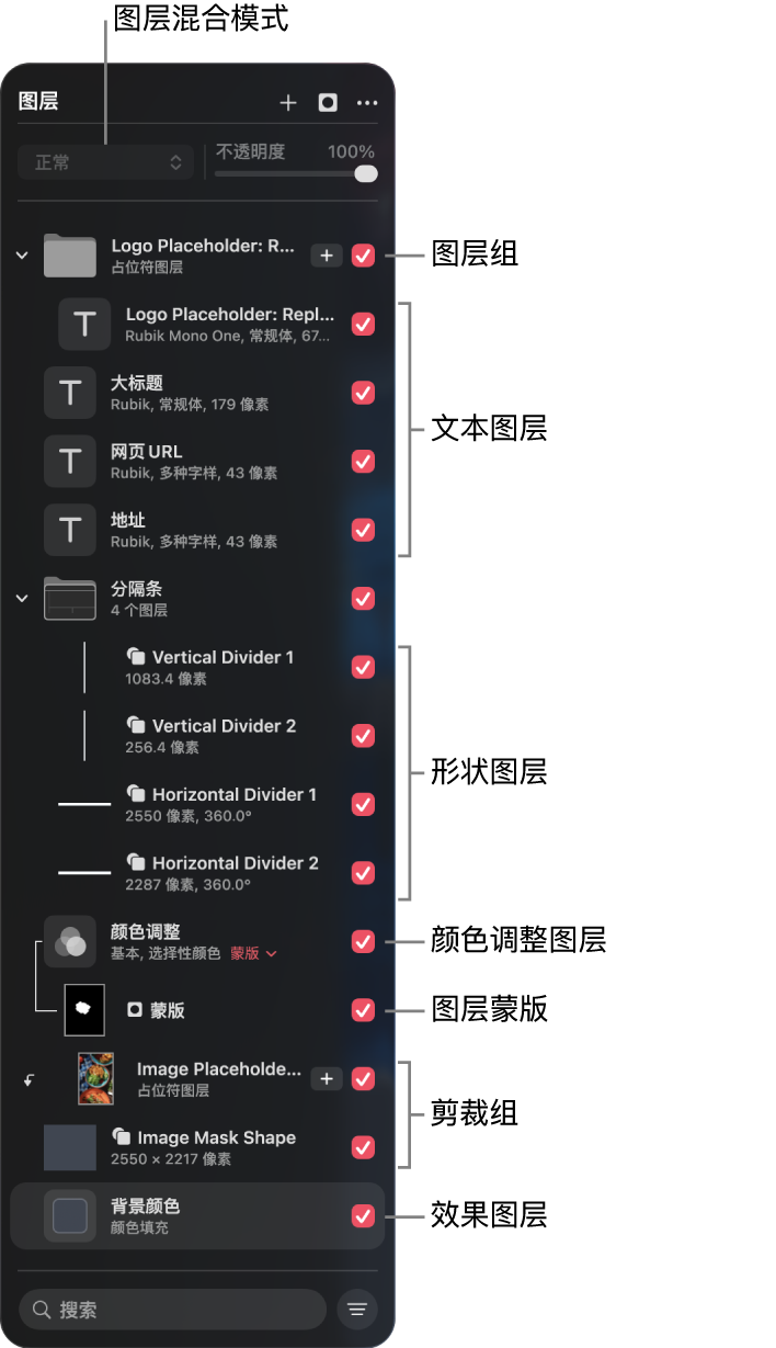 “图层”边栏