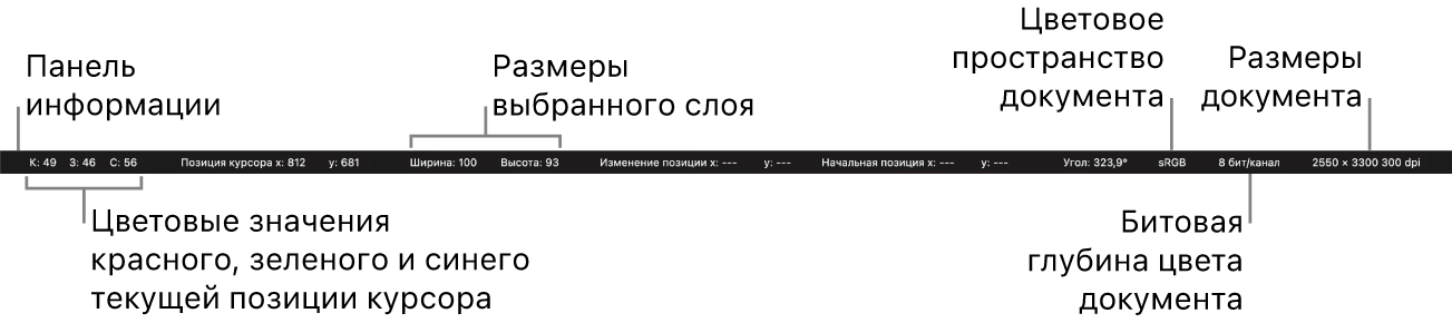 Панель информации