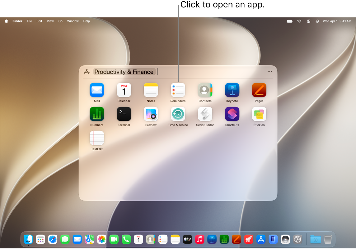 The app browsing window in Spotlight.