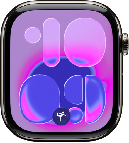 L’esfera de l’Apple&nbsp;Watch amb una proposta de la pila intel·ligent a baix al centre.