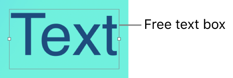 Text in a free text box.