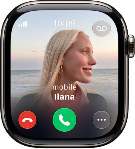 The Phone app showing an incoming call. The End Call button is at the bottom left. The Answer button is at the bottom center.