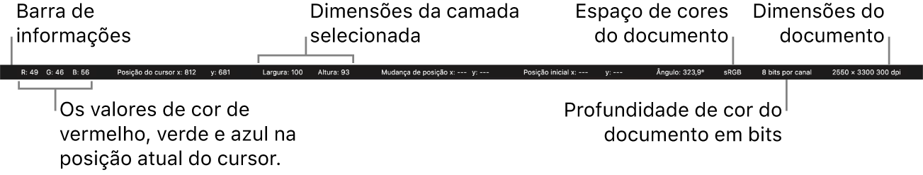 barra de informações
