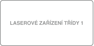 Štítek s&nbsp;textem „Laserový produkt třídy 1“.