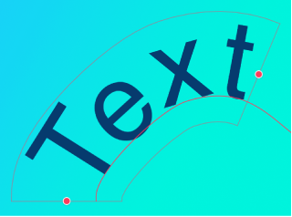 Text on a curved vector path.