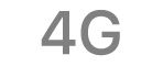 4G स्टेटस आइकॉन।
