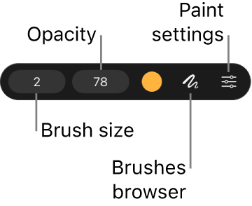 Paint toolbar