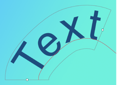 Text on a curved vector path.