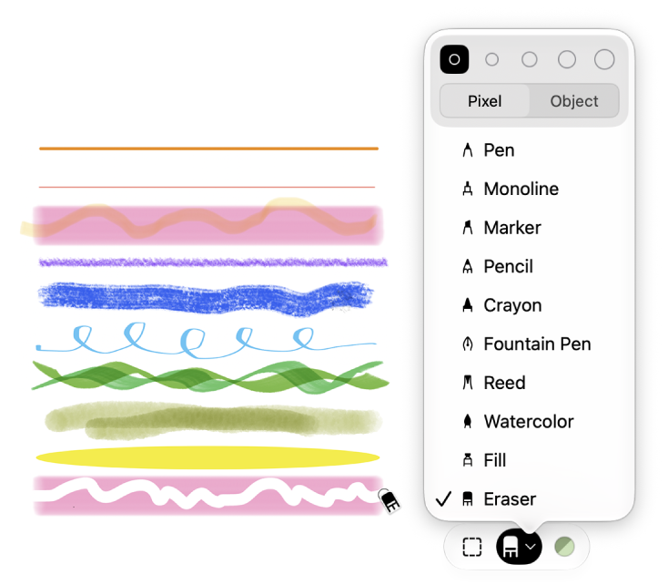 Freeform drawing tools.