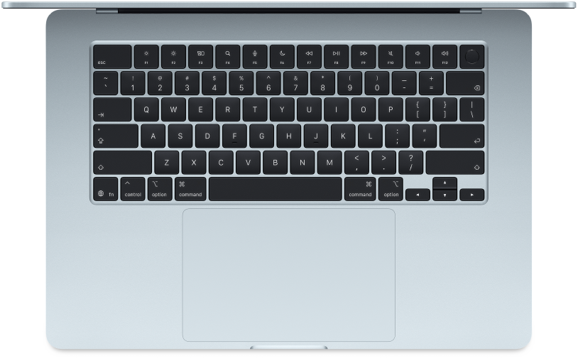MacBook Air 顶部视图。
