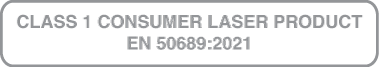 Class 1 Laser Product label for AU/NZ
