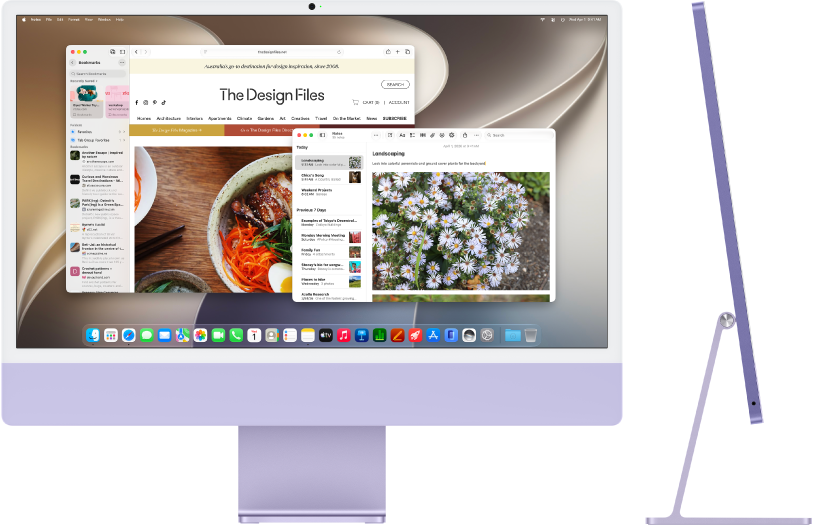 Front and side views of a 24-inch iMac.