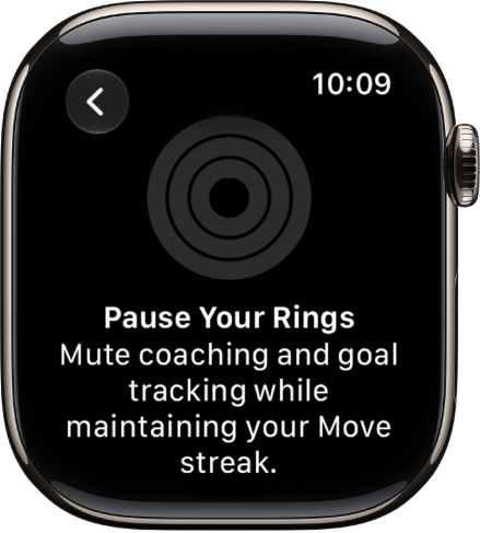 The Pause Your Rings screen.