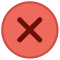 le bouton rouge Fermer