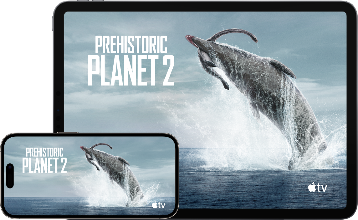 iPhone and iPad showing Apple TV.