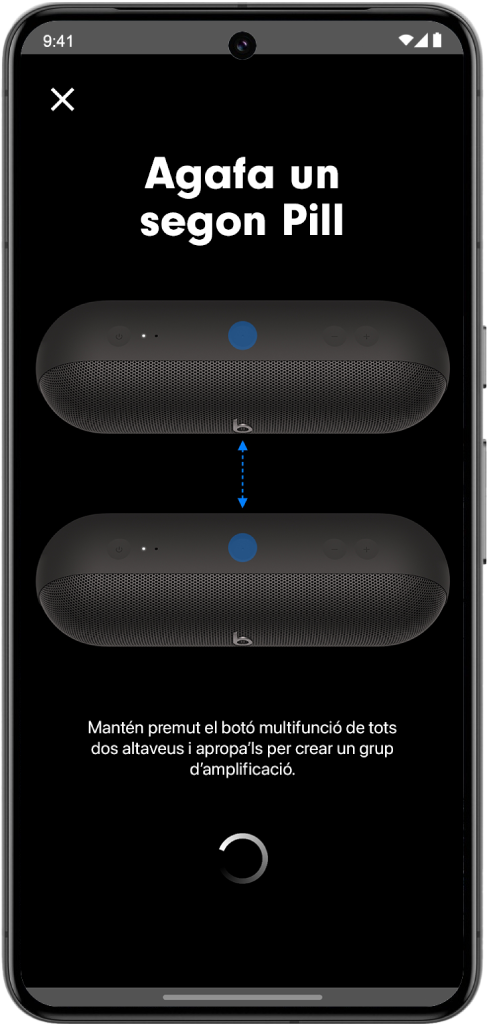Pantalla “Agafa un segon Pill” de l’app Beats.