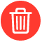 die Taste „Papierkorb“