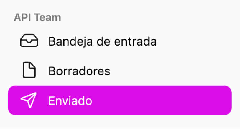 Un buzón de equipo en Asistente de Opinión.