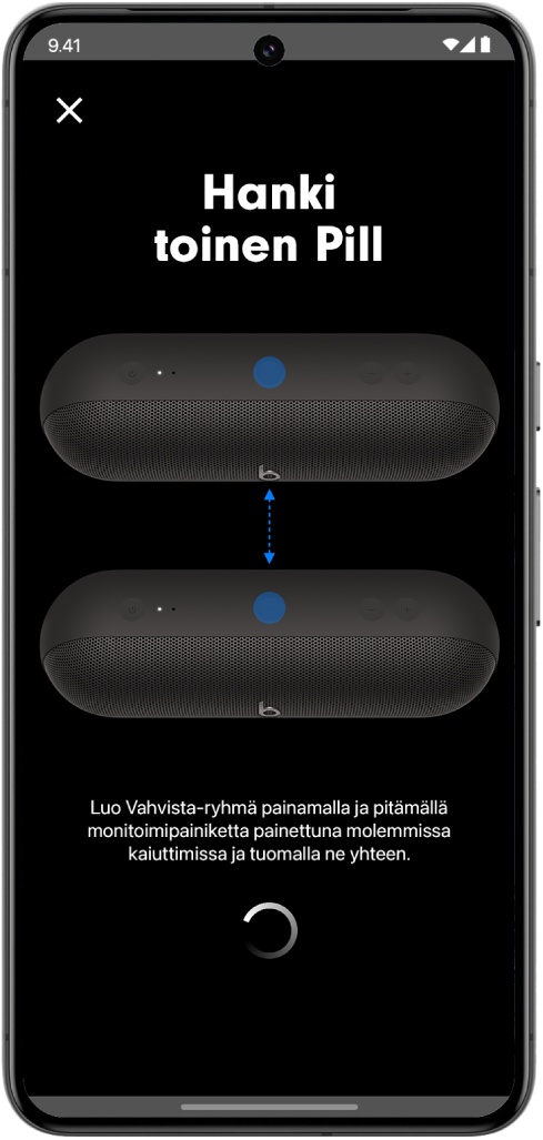 Beats-apin Hanki toinen Pill -näyttö.