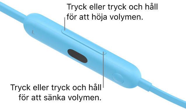 Bild på Beats&nbsp;Flex left vänstra reglagemodul som visar volymknappen.