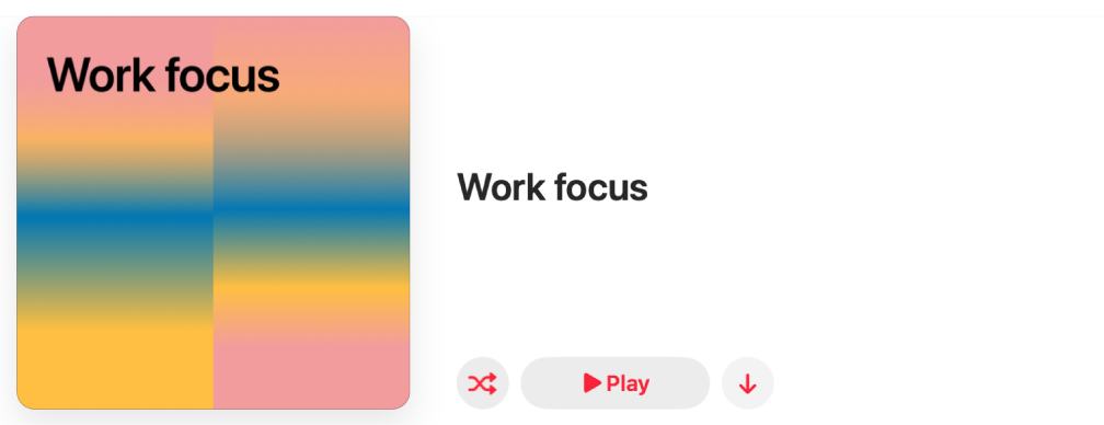 A playlist with personalized art.