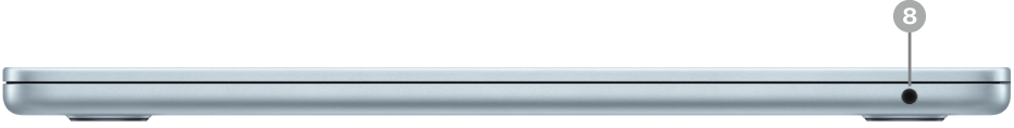 The right side of MacBook Air showing the 3.5 mm audio jack.