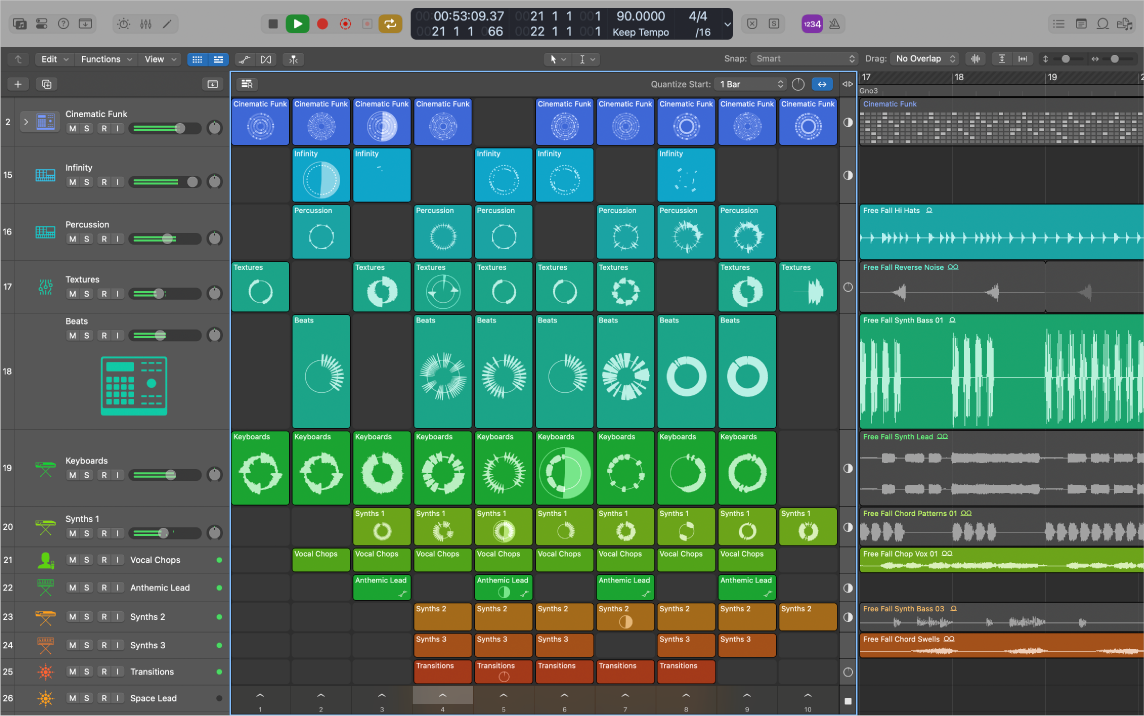 A Logic Pro window.