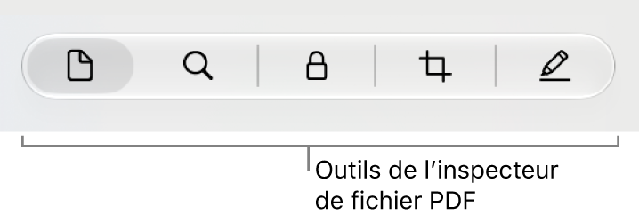Les outils de l’inspecteur de fichiers PDF.