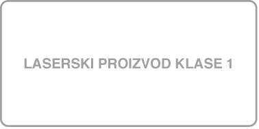 Oznaka laserskog proizvoda klase 1.