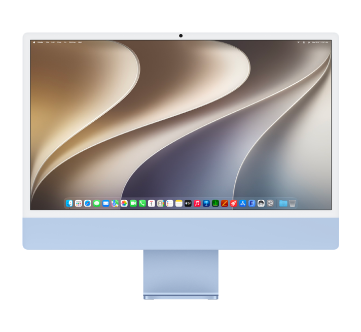 An iMac display.
