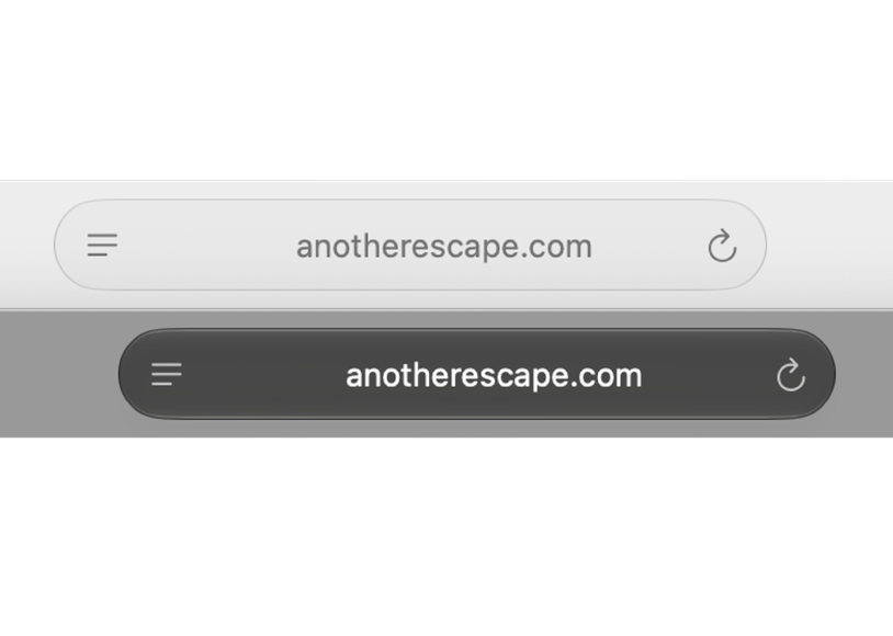 The Smart Search field for a Private Browsing window and for a normal window.