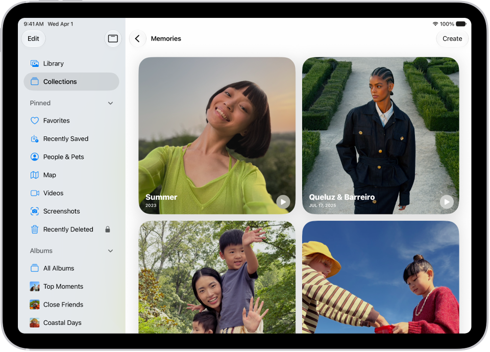 The Photos app is open and the Collections tab is selected in the sidebar.