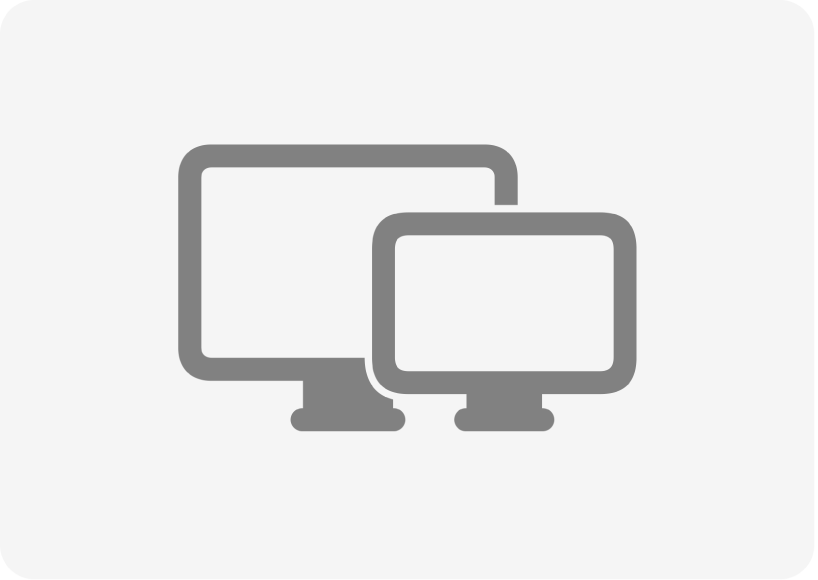 An icon showing two displays.