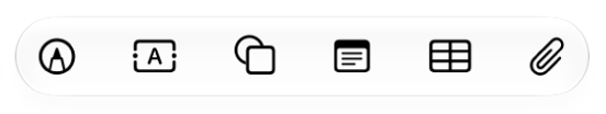 The Freeform toolbar with the following buttons: Add Drawing, Insert Text Box, Insert Shape, Insert Sticky Note, Insert Graph, and Insert File.
