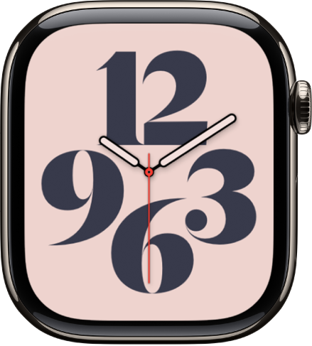 The Typograph watch face showing the time using Arabic numerals.