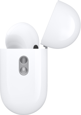 The side of the AirPods&nbsp;Pro&nbsp;2 charging case, showing the lanyard loop to attach a carrying strap.