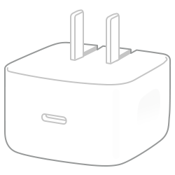 The Apple 40W Dynamic Power Adapter with 60W Max.