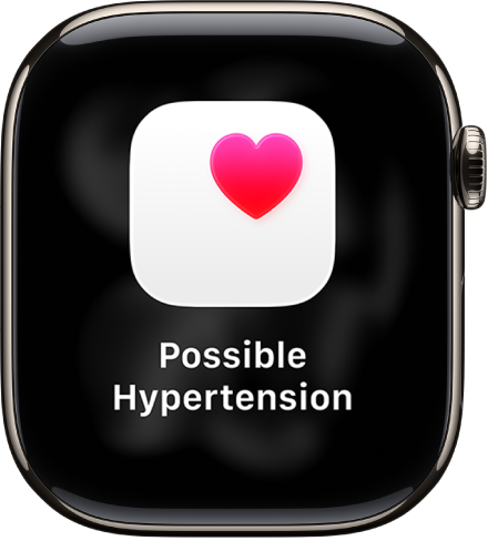 A Heart Rate notification, indicating possible hypertension.
