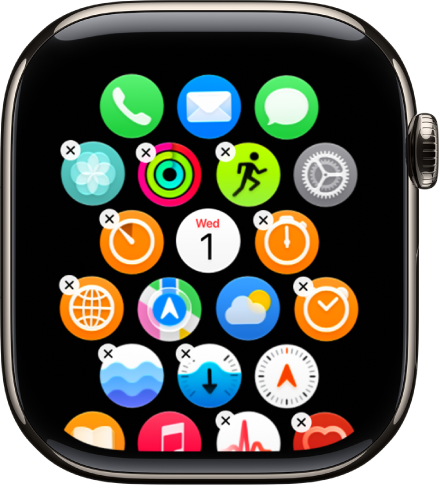 The Home Screen in edit mode.
