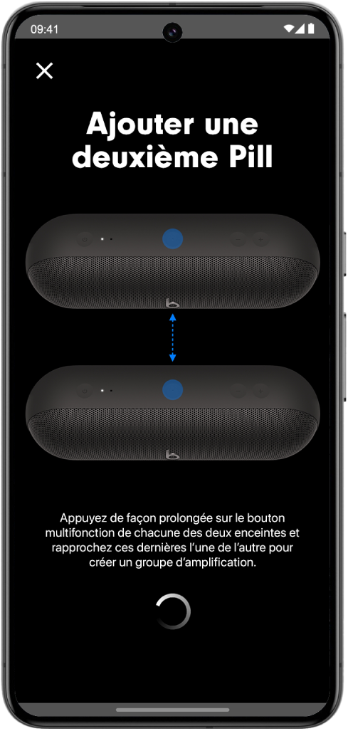 L’écran «&nbsp;Ajouter une Pill&nbsp;» de l’app Beats.