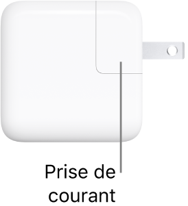 L’adaptateur secteur USB-C 30&nbsp;W.