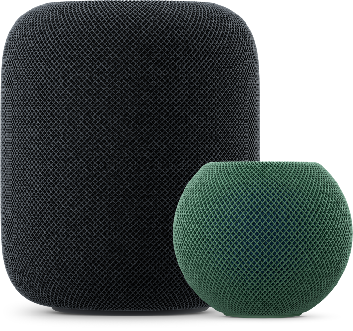 HomePod og HomePod mini.