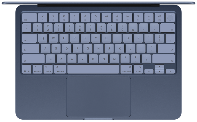 MacBook Neo 顶部视图。