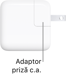 Adaptorul de alimentare USB‑C de 30&nbsp;W.
