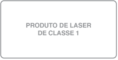 Etiqueta do produto Laser de Classe 1.