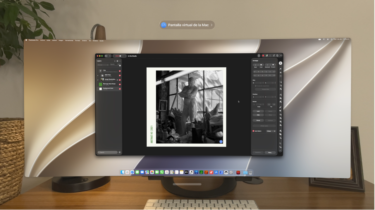La pantalla virtual de la Mac mostrando la app Compressor abierta.