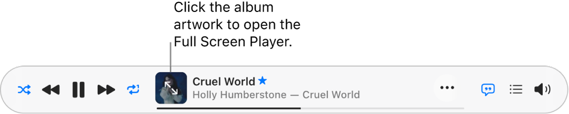 The bottom of Apple Music with a song playing.