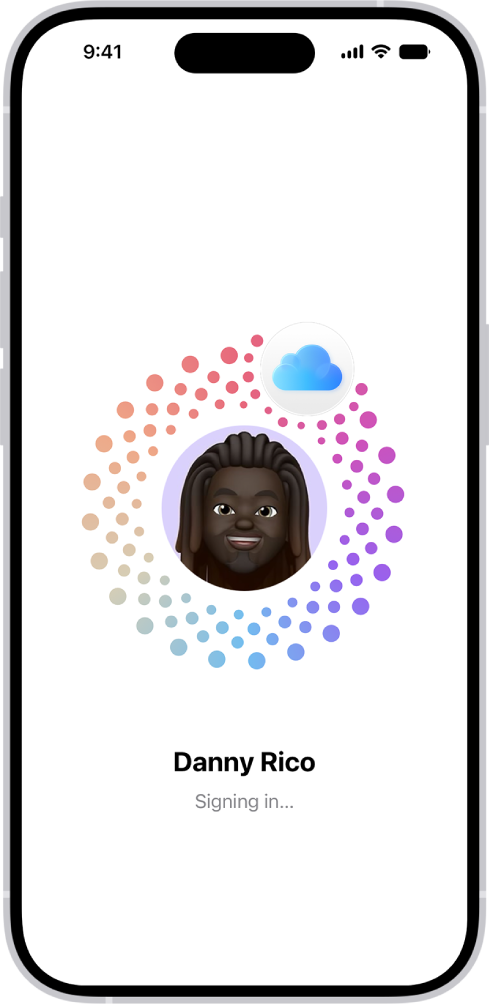 The Apple Account sign-in screen.