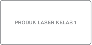 Label menyatakan “Class 1 laser product.”