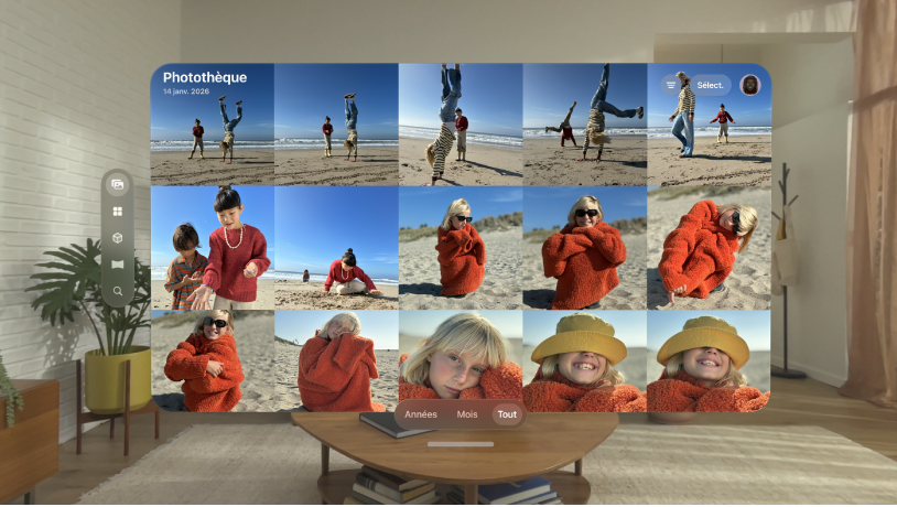 L’app Photos sur l’Apple&nbsp;Vision&nbsp;Pro.